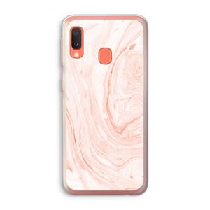 CaseCompany Peach bath: Samsung Galaxy A20e Transparant Hoesje