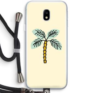 CaseCompany Palmboom: Samsung Galaxy J3 (2017) Transparant Hoesje met koord