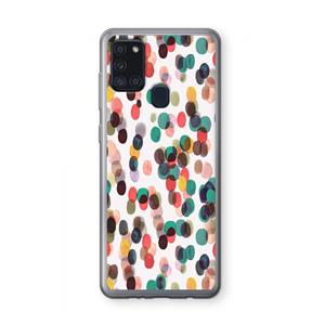 CaseCompany Tropical Dots: Samsung Galaxy A21s Transparant Hoesje