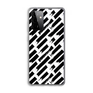 CaseCompany Zwarte vegen: Samsung Galaxy A72 Transparant Hoesje