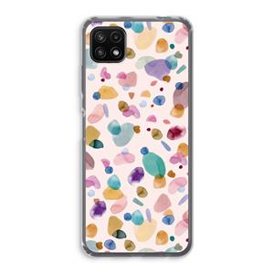 CaseCompany Terrazzo Memphis Pink: Samsung Galaxy A22 5G Transparant Hoesje
