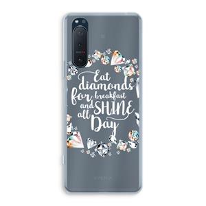CaseCompany Diamonds: Sony Xperia 5 II Transparant Hoesje