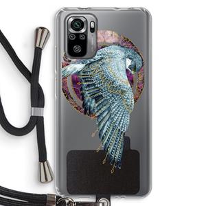 CaseCompany Golden Falcon: Xiaomi Redmi Note 10S Transparant Hoesje met koord