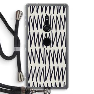 CaseCompany Marrakech Zigzag: Sony Xperia XZ2 Transparant Hoesje met koord