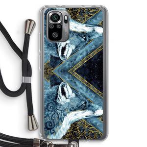 CaseCompany Golden Fox: Xiaomi Redmi Note 10S Transparant Hoesje met koord