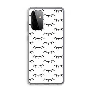 CaseCompany Wimpers: Samsung Galaxy A72 Transparant Hoesje