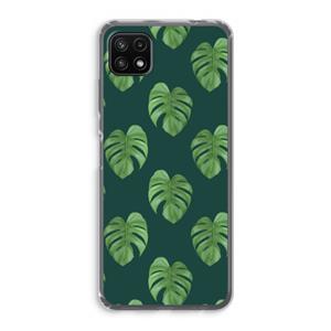 CaseCompany Monstera leaves: Samsung Galaxy A22 5G Transparant Hoesje