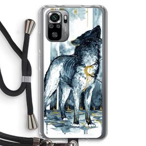 CaseCompany Bleeding Soul: Xiaomi Redmi Note 10S Transparant Hoesje met koord