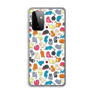 CaseCompany Kleurrijke katten: Samsung Galaxy A72 Transparant Hoesje