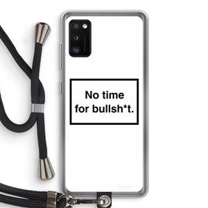 CaseCompany No time: Samsung Galaxy A41 Transparant Hoesje met koord