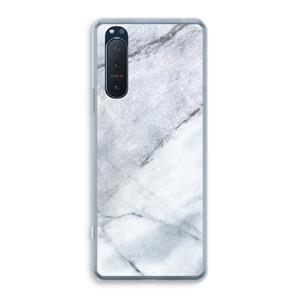 CaseCompany Witte marmer: Sony Xperia 5 II Transparant Hoesje