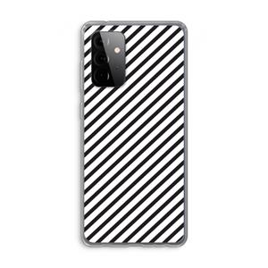 CaseCompany Strepen zwart-wit: Samsung Galaxy A72 Transparant Hoesje