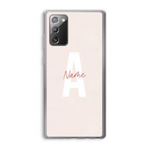 CaseCompany Strawberry Milkshake: Samsung Galaxy Note 20 / Note 20 5G Transparant Hoesje