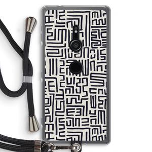 CaseCompany Moroccan Print: Sony Xperia XZ2 Transparant Hoesje met koord