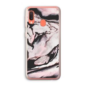 CaseCompany Roze stroom: Samsung Galaxy A20e Transparant Hoesje