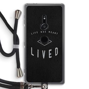 CaseCompany To be lived: Sony Xperia XZ2 Transparant Hoesje met koord