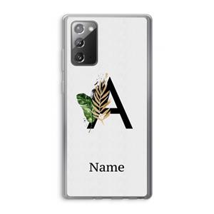 CaseCompany Charcoal Flora: Samsung Galaxy Note 20 / Note 20 5G Transparant Hoesje