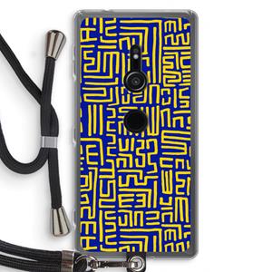 CaseCompany Majorelle Blue Print: Sony Xperia XZ2 Transparant Hoesje met koord