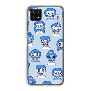 CaseCompany Gezichtjes: Samsung Galaxy A22 5G Transparant Hoesje