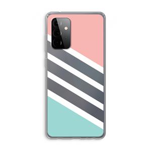 CaseCompany Strepen pastel: Samsung Galaxy A72 Transparant Hoesje