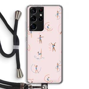 CaseCompany Dancing #3: Samsung Galaxy S21 Ultra Transparant Hoesje met koord