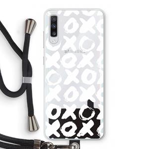 CaseCompany XOXO: Samsung Galaxy A70 Transparant Hoesje met koord