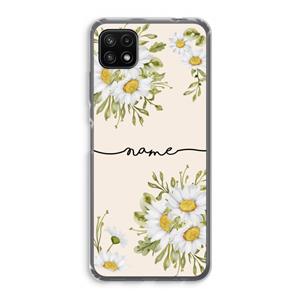 CaseCompany Daisies: Samsung Galaxy A22 5G Transparant Hoesje