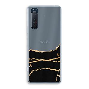 CaseCompany Gouden marmer: Sony Xperia 5 II Transparant Hoesje