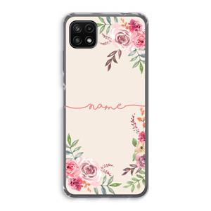 CaseCompany Rozen: Samsung Galaxy A22 5G Transparant Hoesje