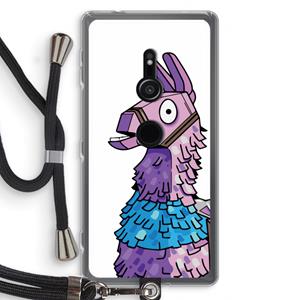 CaseCompany Lama: Sony Xperia XZ2 Transparant Hoesje met koord