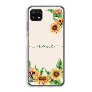 CaseCompany Zonnebloemen: Samsung Galaxy A22 5G Transparant Hoesje