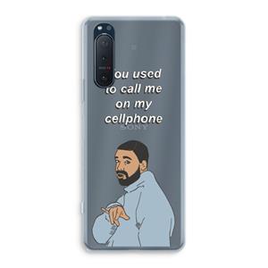 CaseCompany Hotline bling: Sony Xperia 5 II Transparant Hoesje