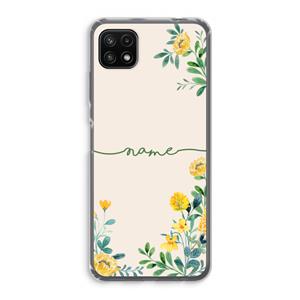 CaseCompany Gele bloemen: Samsung Galaxy A22 5G Transparant Hoesje