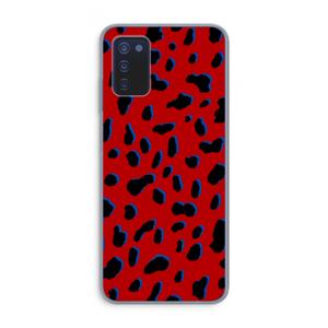 CaseCompany Red Leopard: Samsung Galaxy A03s Transparant Hoesje