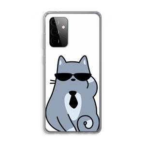 CaseCompany Cool cat: Samsung Galaxy A72 Transparant Hoesje