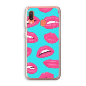 CaseCompany Bite my lip: Samsung Galaxy A20e Transparant Hoesje