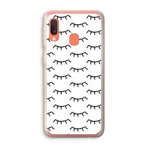 CaseCompany Wimpers: Samsung Galaxy A20e Transparant Hoesje
