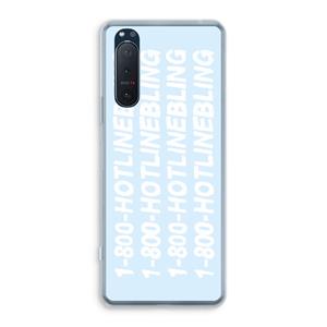 CaseCompany Hotline bling blue: Sony Xperia 5 II Transparant Hoesje