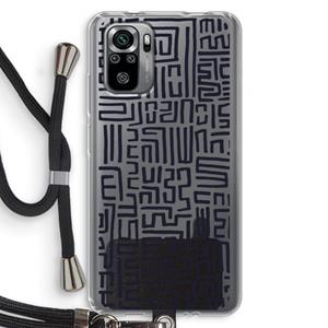 CaseCompany Moroccan Print: Xiaomi Redmi Note 10S Transparant Hoesje met koord