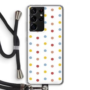 CaseCompany Bollen: Samsung Galaxy S21 Ultra Transparant Hoesje met koord