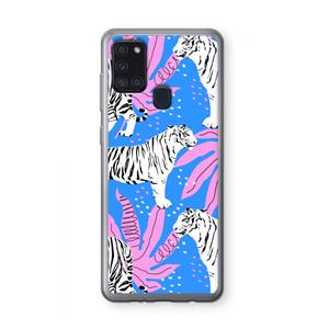 CaseCompany Tijger: Samsung Galaxy A21s Transparant Hoesje