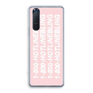 CaseCompany Hotline bling pink: Sony Xperia 5 II Transparant Hoesje