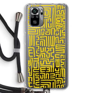 CaseCompany Majorelle Blue Print: Xiaomi Redmi Note 10S Transparant Hoesje met koord