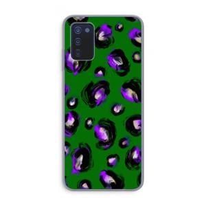 CaseCompany Green Cheetah: Samsung Galaxy A03s Transparant Hoesje