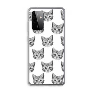 CaseCompany Kitten: Samsung Galaxy A72 Transparant Hoesje
