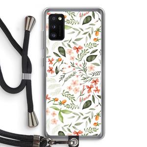CaseCompany Sweet little flowers: Samsung Galaxy A41 Transparant Hoesje met koord