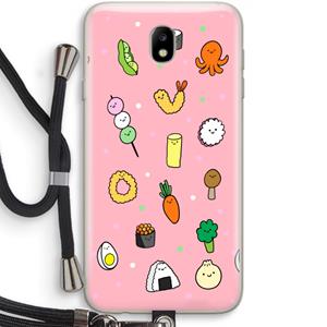 CaseCompany Happy bento friends: Samsung Galaxy J7 (2017) Transparant Hoesje met koord