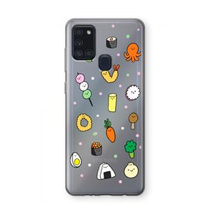 CaseCompany Happy bento friends: Samsung Galaxy A21s Transparant Hoesje