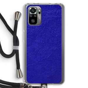 CaseCompany Majorelle Blue: Xiaomi Redmi Note 10S Transparant Hoesje met koord