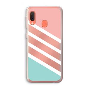 CaseCompany Strepen pastel: Samsung Galaxy A20e Transparant Hoesje